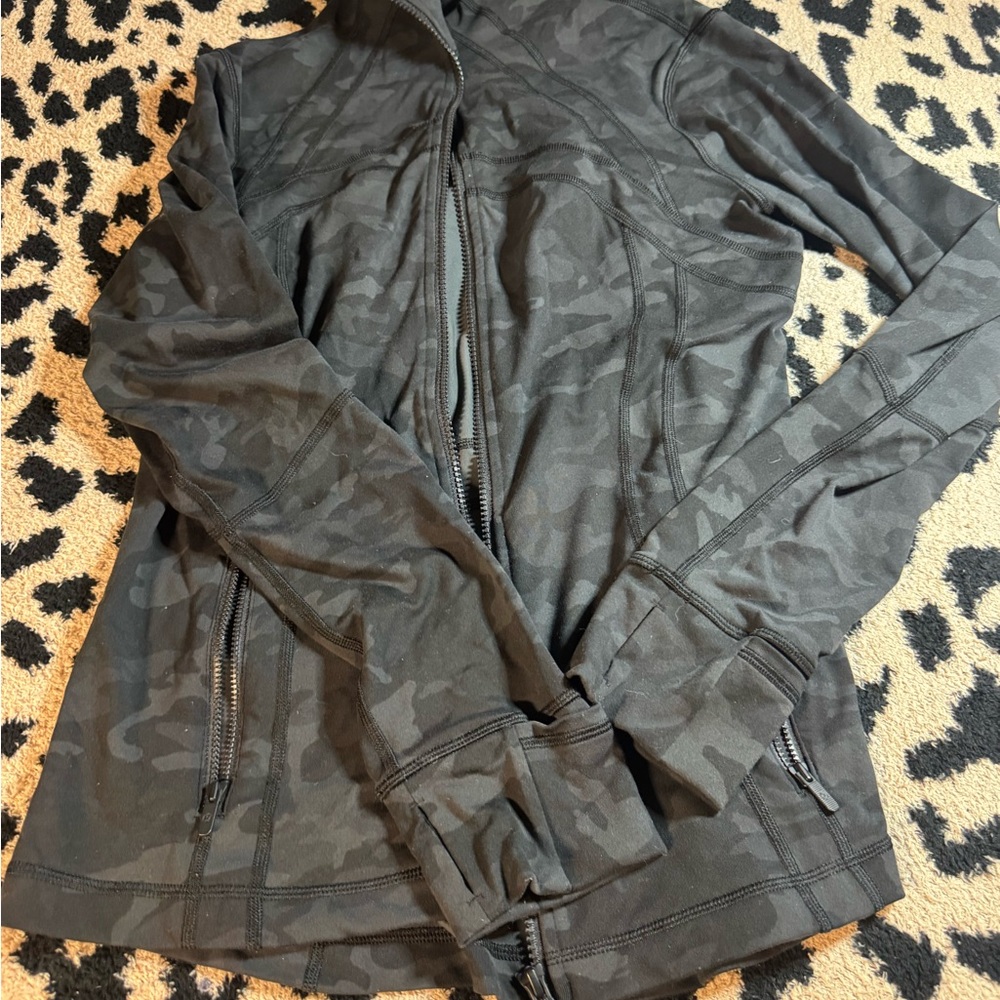 Lululemon Athletica Black Camouflage Jacket